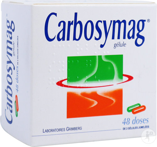 Grimberg Carbosymag Charbon Activé Siméticone Oxyde De Magnésium 48 Gélules