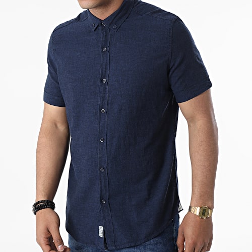 Chemise A Manches Courtes JMC-853 Bleu Marine