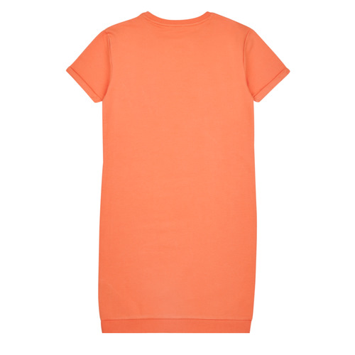Guess - ROLLED UP SLEEVES TERRY DRESS - Orange