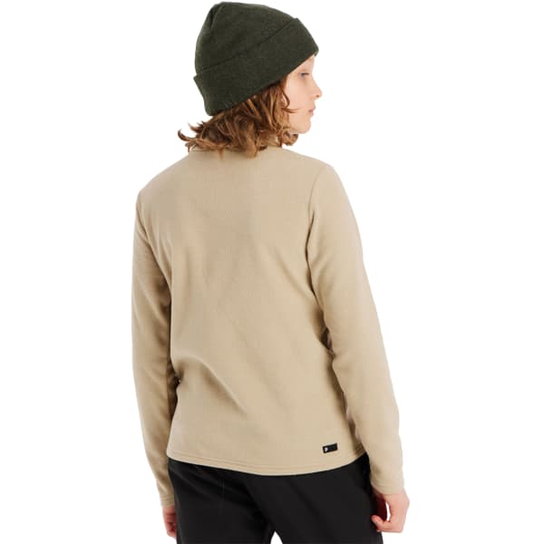 Sweat polaire PROTEST PERFECTY JR 1/4 ZIP TOP BAMBOO BEIGE