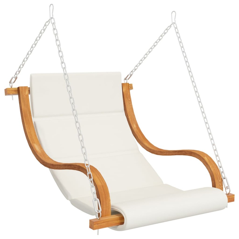 Chaise balançoire avec coussin et auvent bois massif d'épicéa