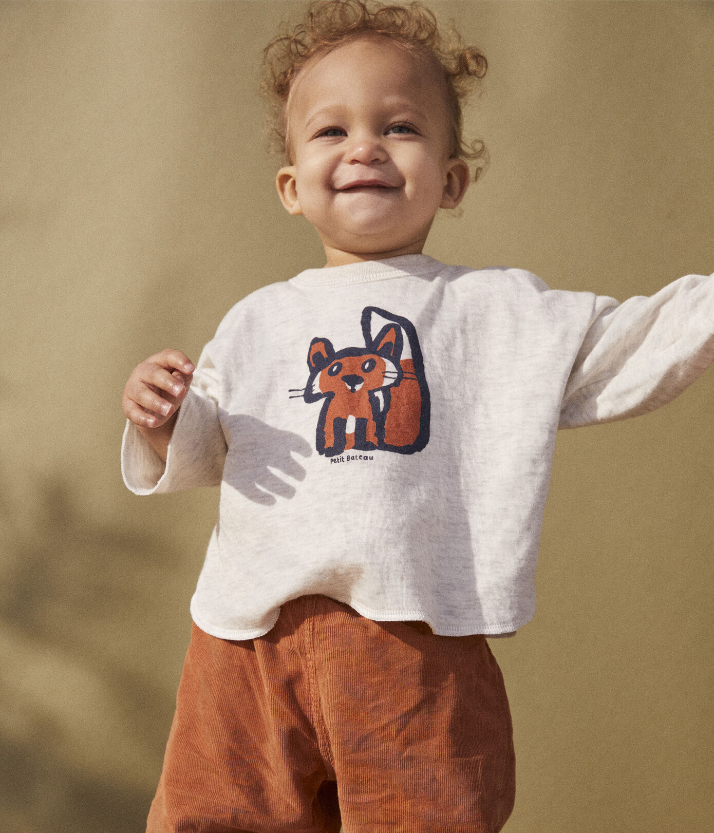 Tee-shirt manches longues bébé en tubique