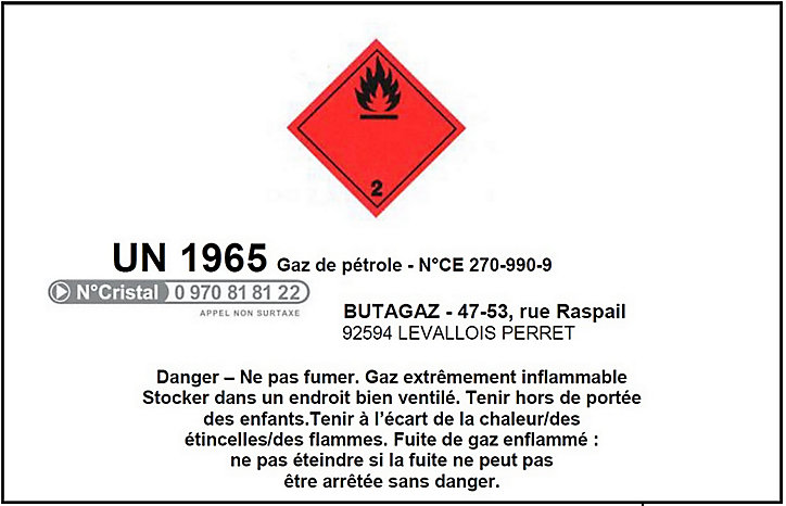 Consigne 13 kg butane Butagaz