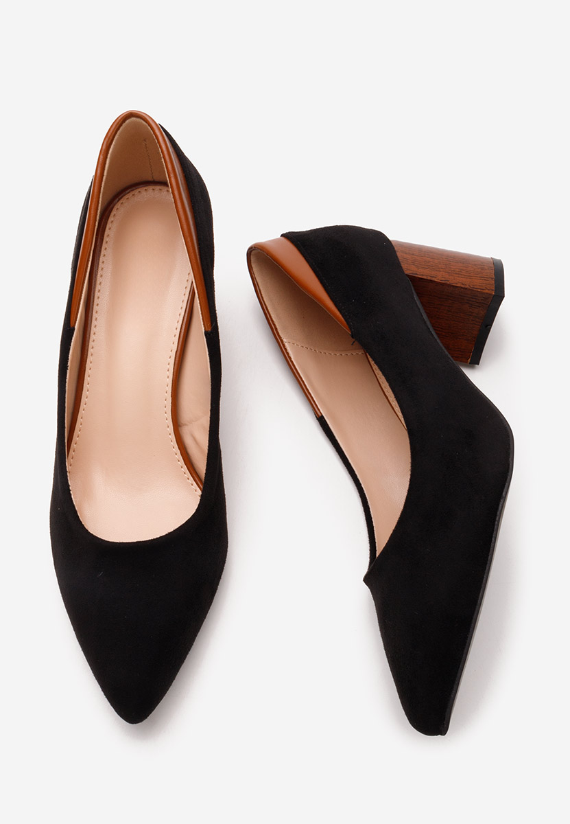 Chaussures à talon épais noirs Kiori V2
