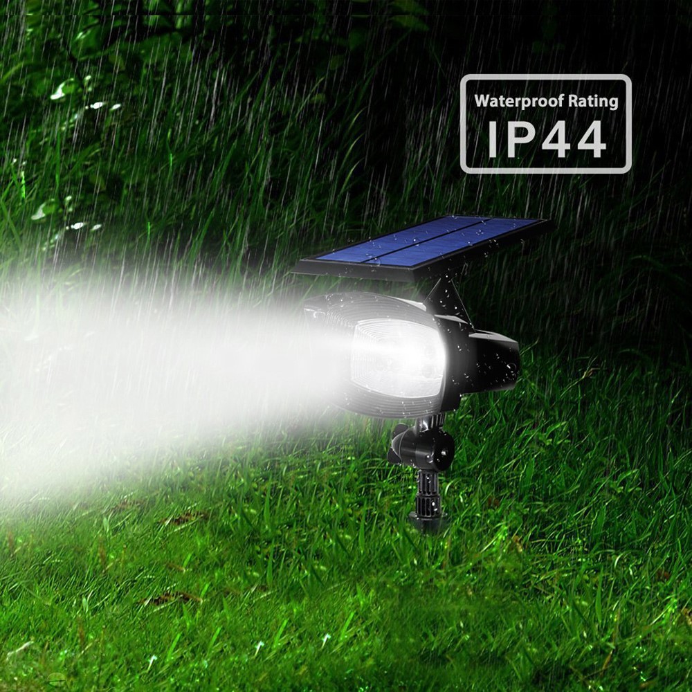 Spritzwasserfeste LED Solar Lampe Outdoor Gartenleuchte IP44 (400LM)   Erdspiess
