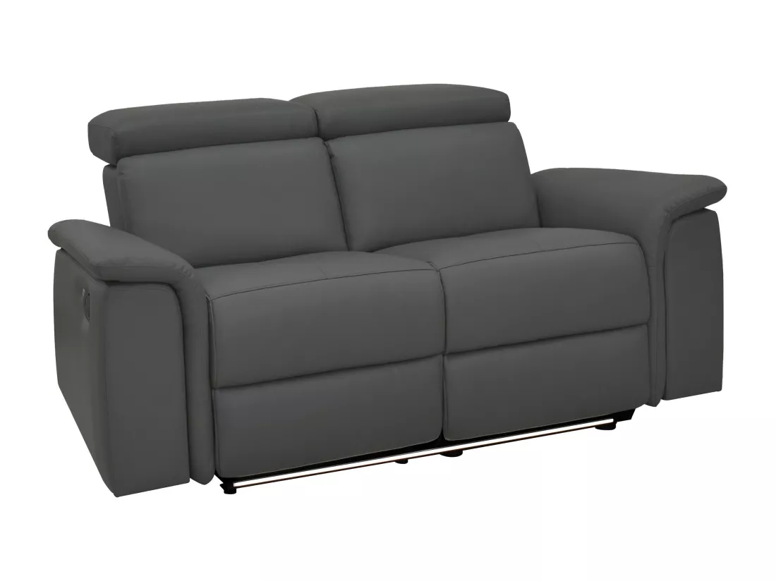 Pareli | Canapé 2 places avec fonction électrique en PU/cuir gris