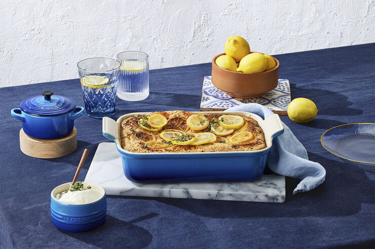 Le Creuset HHeritage Rekt Fad 31/26 cm Azure Blue Azure blue