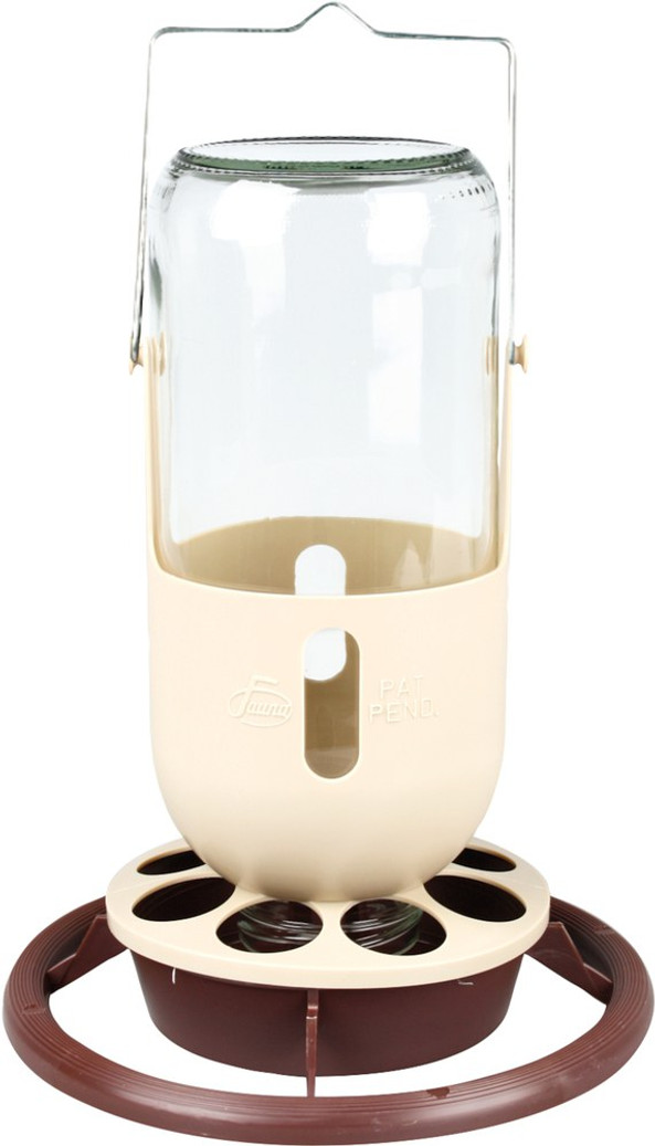 Flamingo f-100774 - Distributeur d'Eau et Nourriture pour Oiseaux avec Support
