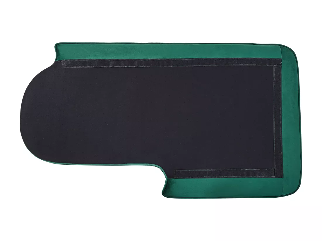 Chaise longue côté droite en velours vert émeraude ALLIER