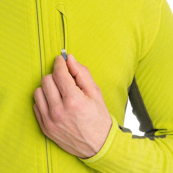 Veste polaire ICEBREAKER M DESCENDER LS ZIP BIO LIME/LODEN