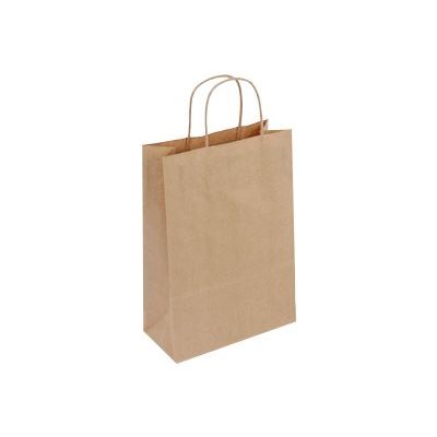 50 Sacs cadeau kraft - poignées torsadées - 35 cm x 14 cm x 40 cm - brun
