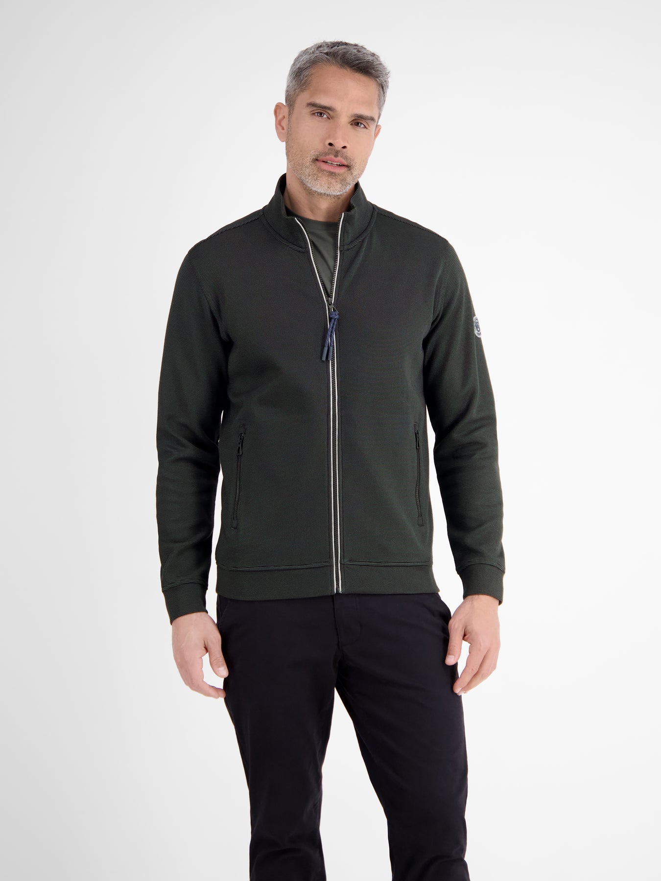 Sweatjacke in weicher Strukturqualität