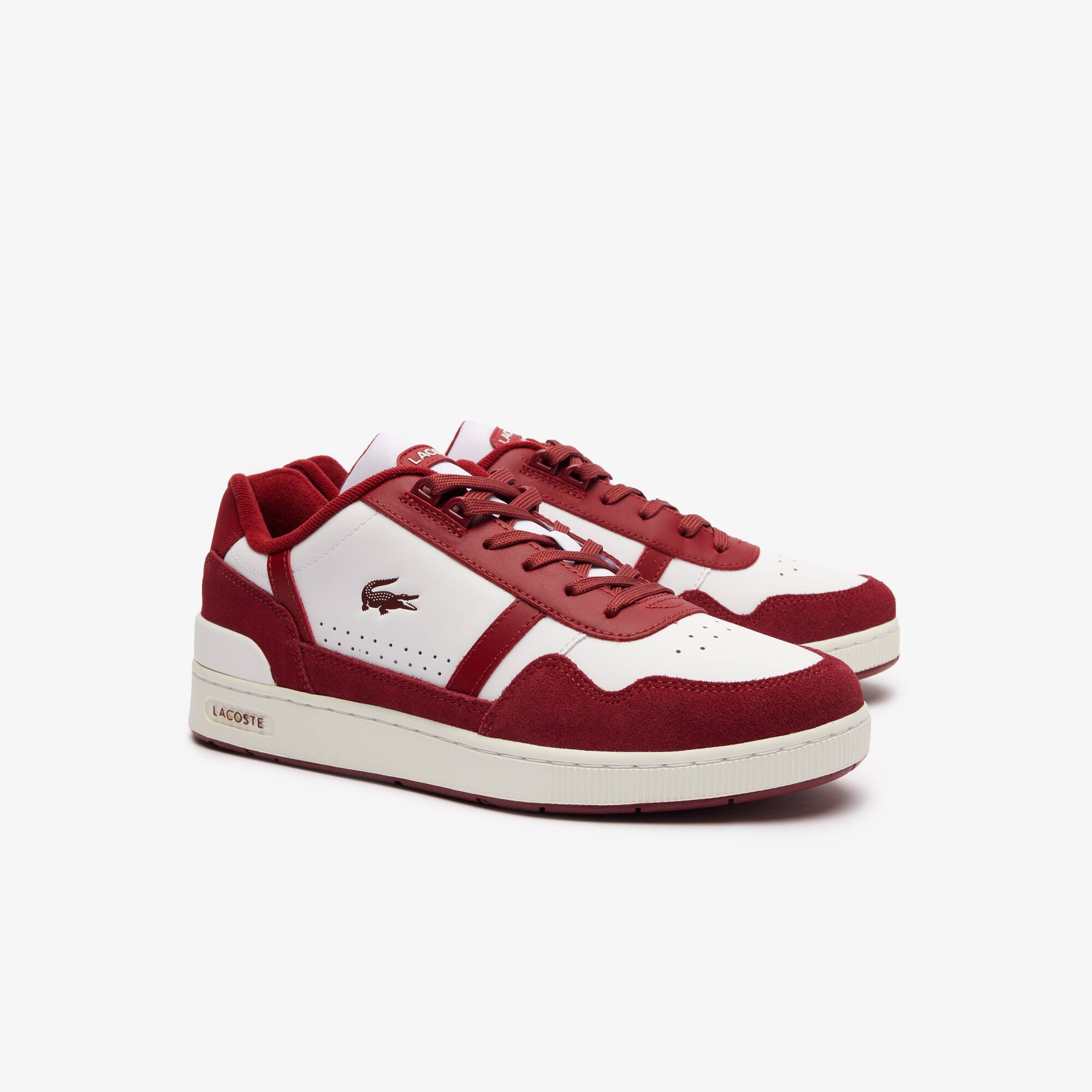 Sneakers T-Clip homme en cuir avec languette siglée Sneakers - Blanc - Lacoste - Homme