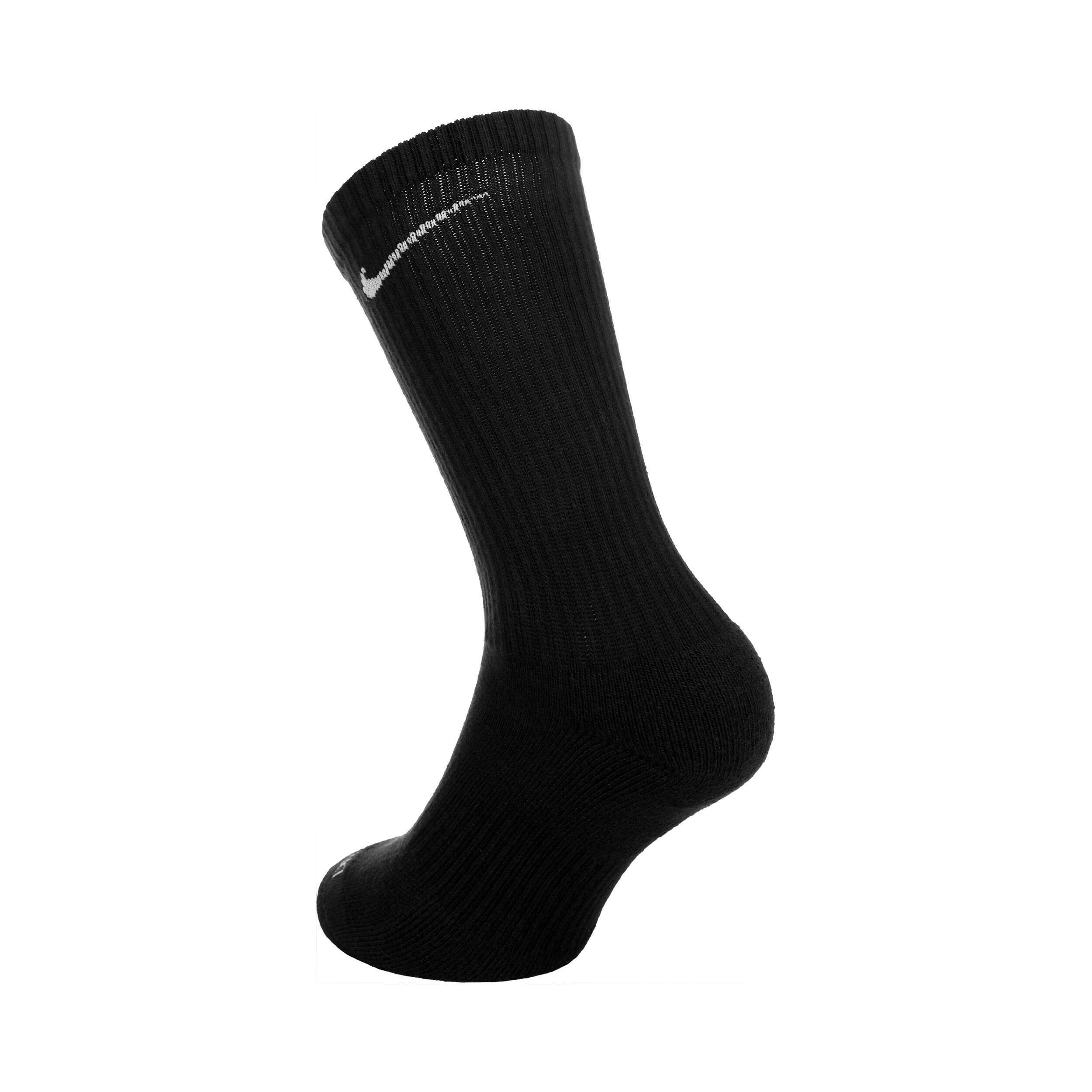 Nike Everyday Plus Cushioned Crew Chaussettes De Sport Pack De 3 - Noir