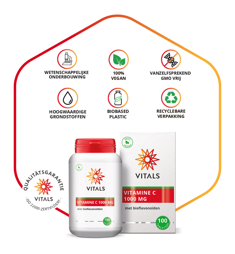 Vitals Vitamine C 1000 mg (100 tabletten)