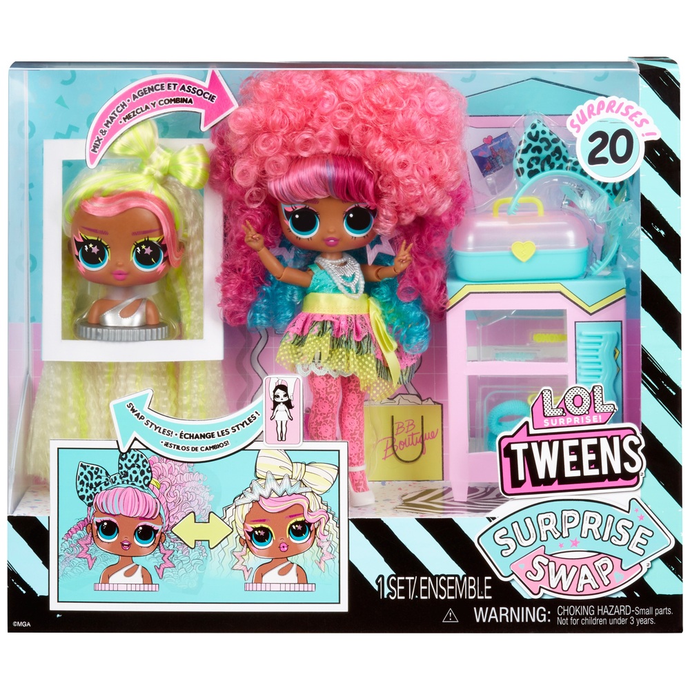 LOL Surprise! Tweens Surprise Tausch-Modepuppe – Curls-2-Crimps Cora