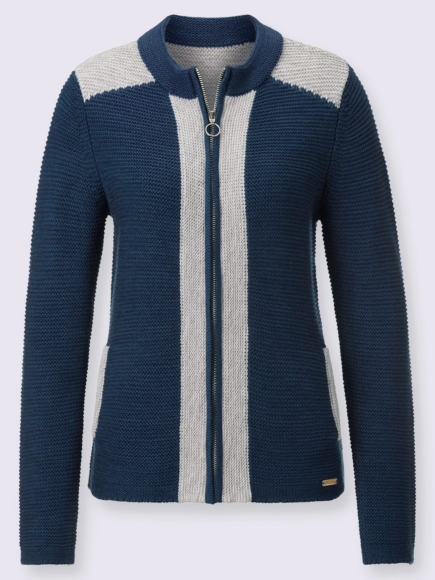 Veste en tricot aspect mailles à l'envers