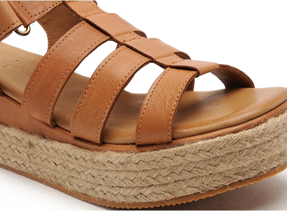 Coco abricot nu pieds talons femme millas marron