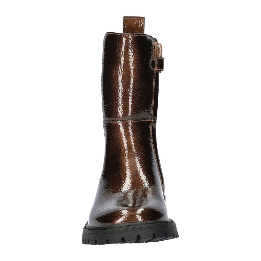 Nelson Kids lak chelsea boots brons