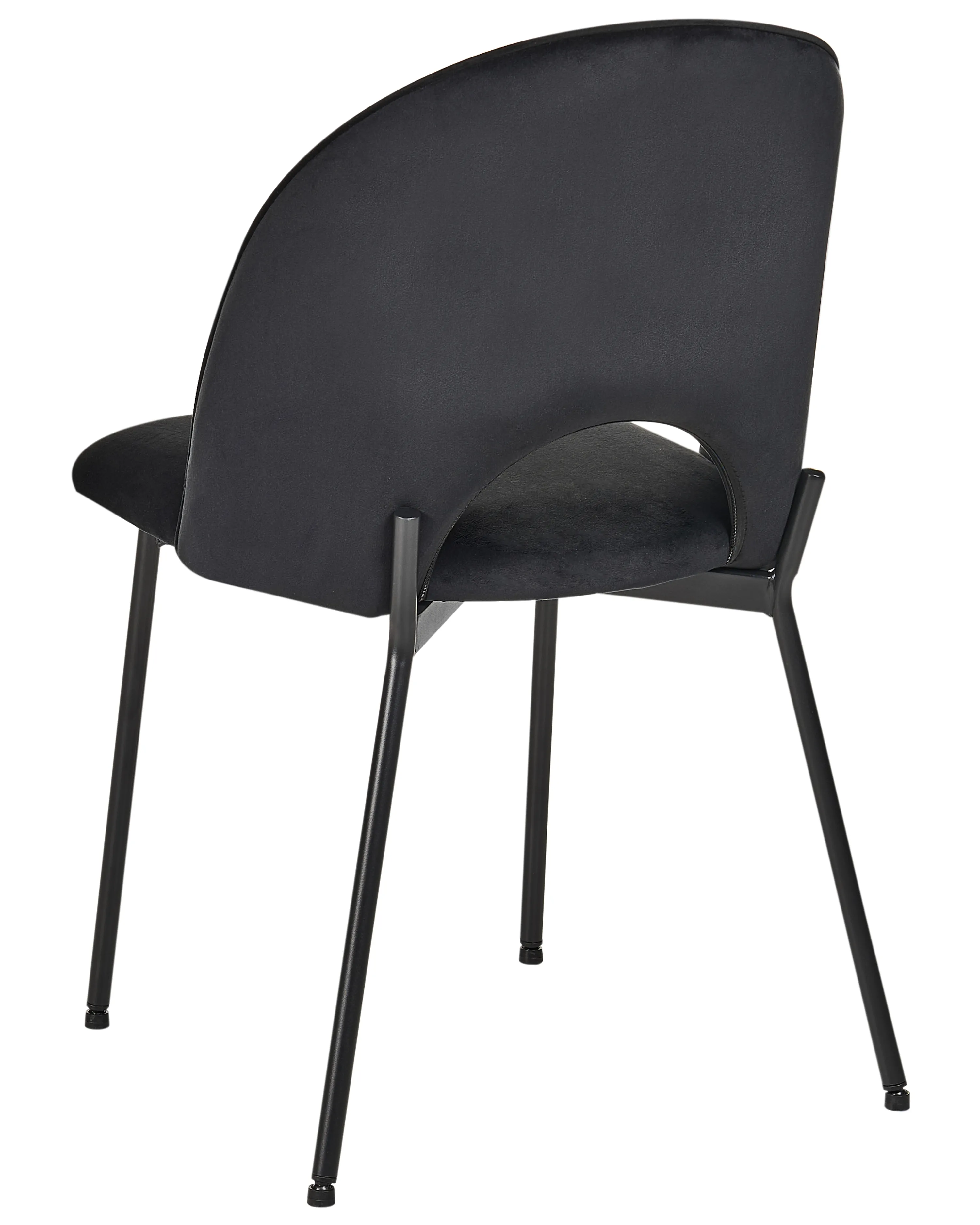 Set van 2 eetkamerstoelen COVELO Fluweel Zwart