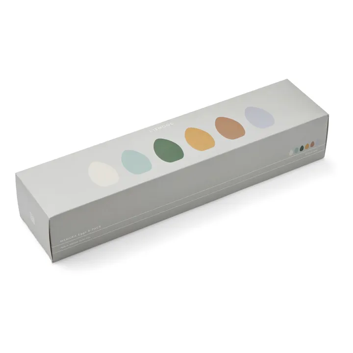 Liewood Craies en forme d'œuf Mamuka - Set de 6  | Yellow mellow multi mix