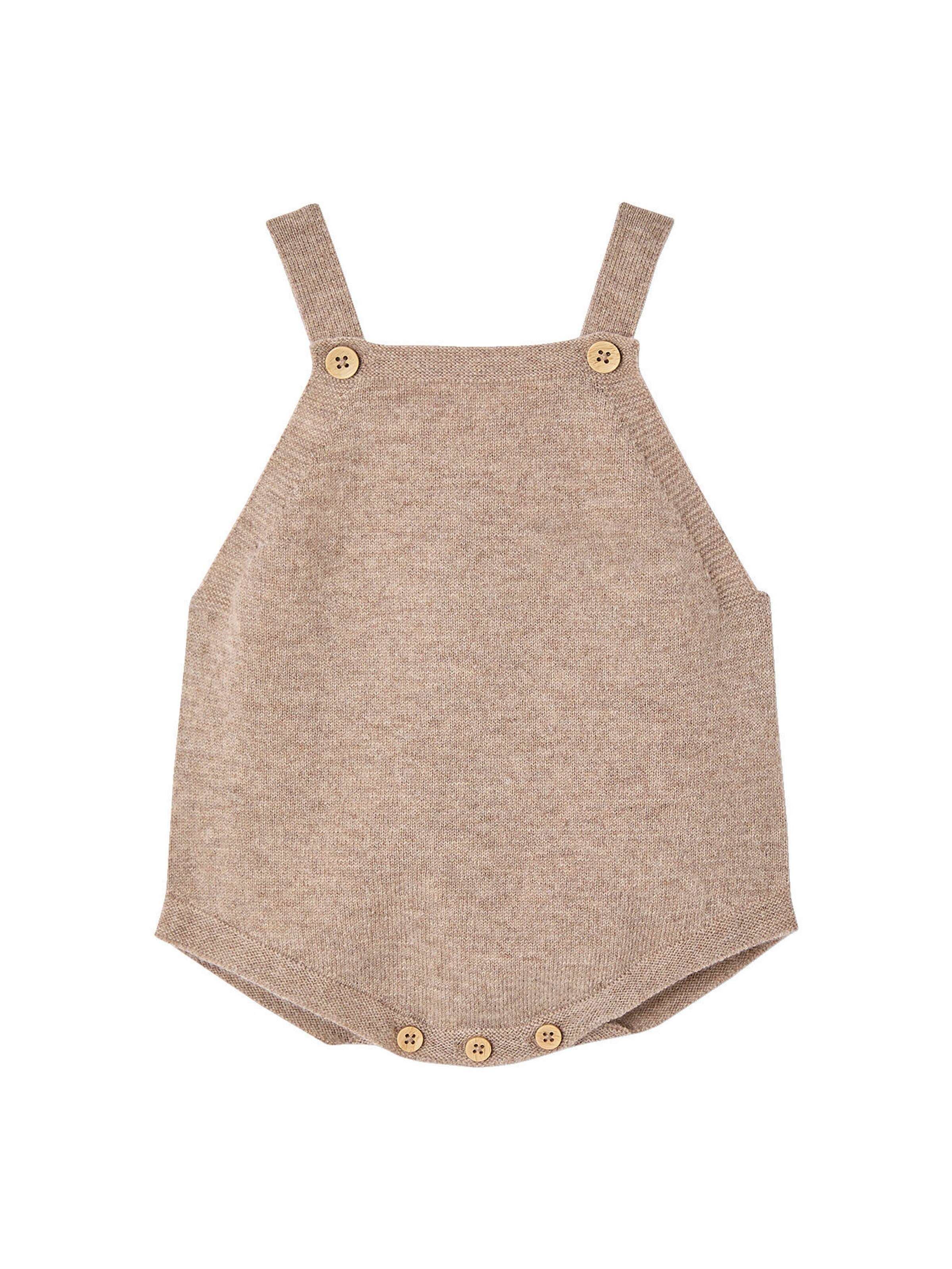 Envie de Fraise Baby Strick-Einteiler aus Merino und Kaschmir beige meliert