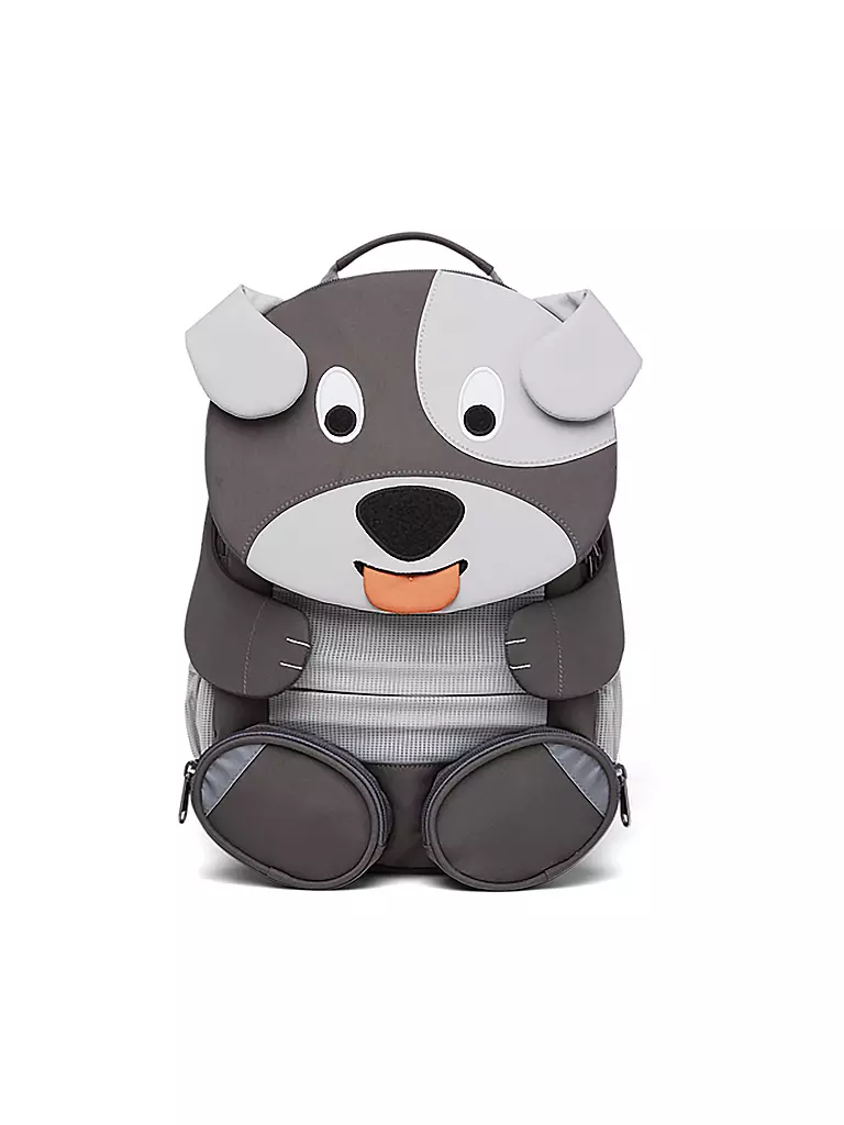 AFFENZAHN Kinder Rucksack Großer Freund - Hund grau