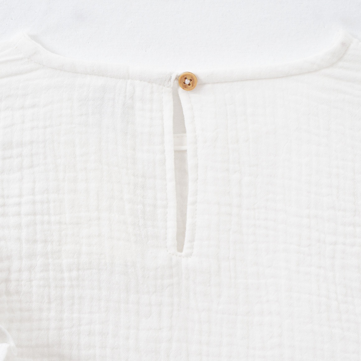 Yigga Mädchen Musselin-Bluse mit Rüschen weiss