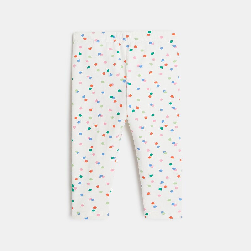 Legging bébé fille blanc à pois Catimini Blanc