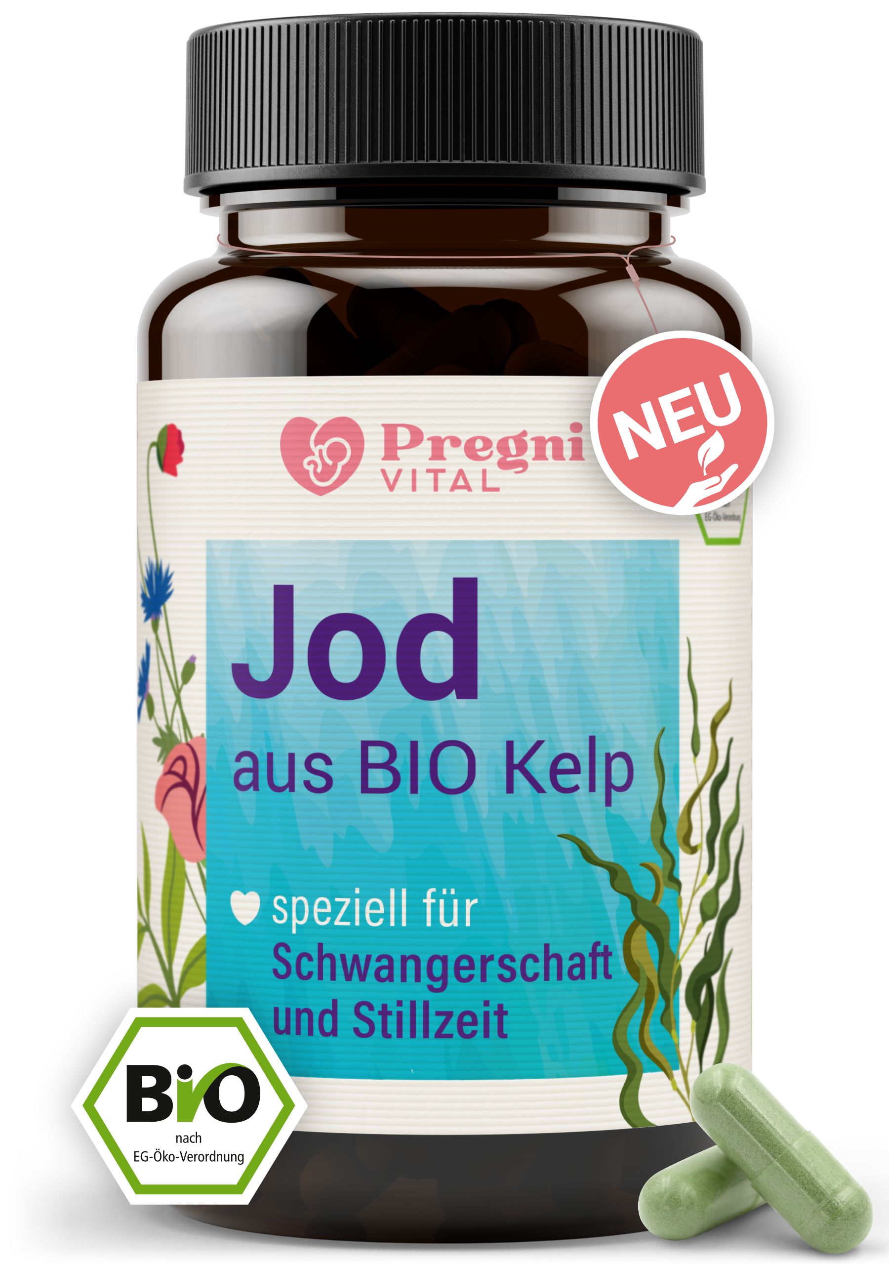 BIO Jod aus Kelp Algen 150 µg - von PregniVital®
