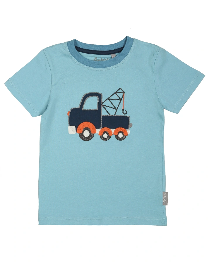 Schlafanzug LITTLE DRIVER 2-teilig kurz in blau/orange