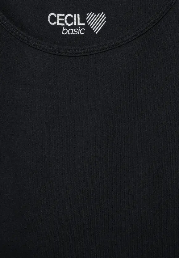 Basic Top in Unifarbe - Black