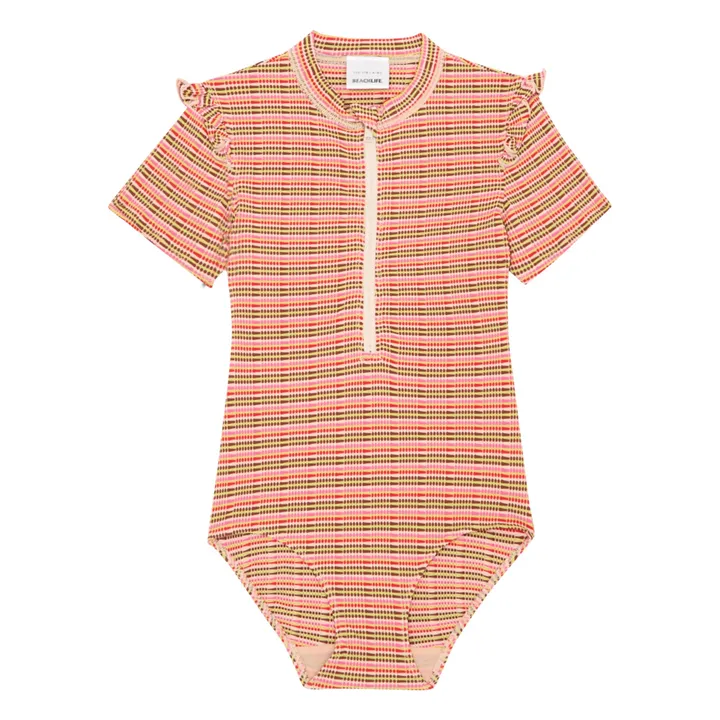 Beachlife Maillot 1 Pièces Manches Courtes Rayé | Rose