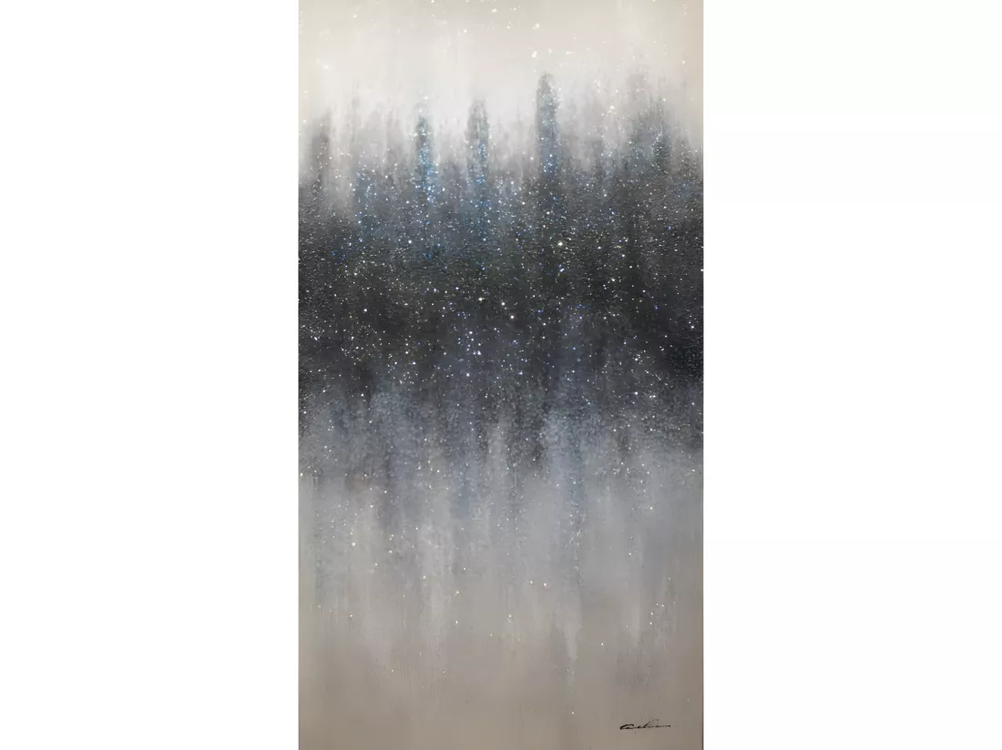 Tableau peinture nuance de bleu 140 x 90 cm - EVANESCENCE