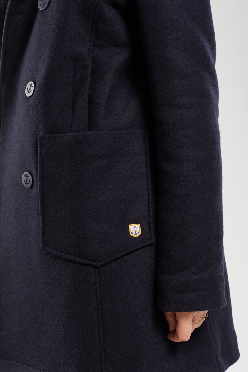 Caban double boutonnage - drap de laine