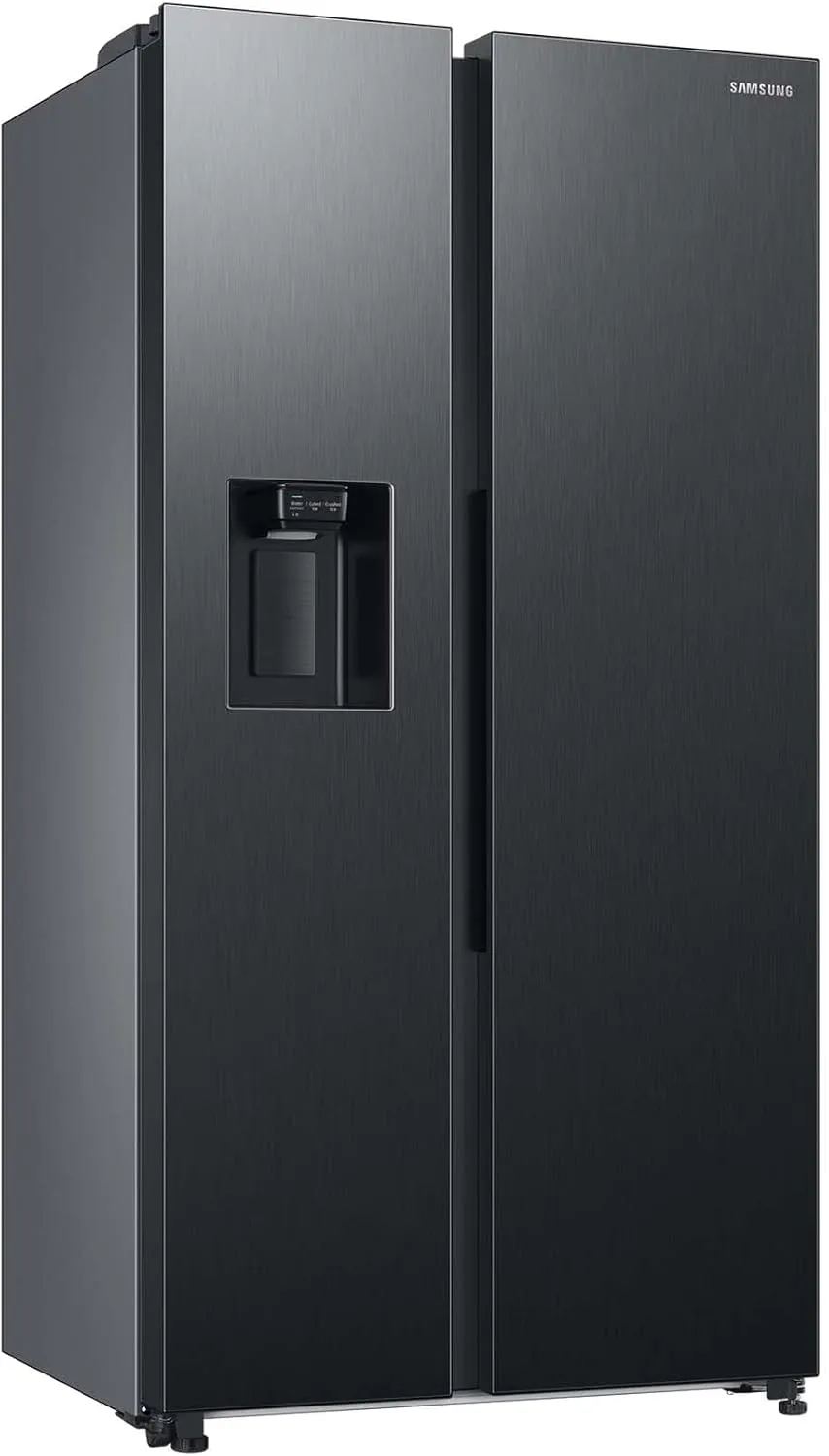 Side-by-Side-Kühlschrank mit Gefrierfach, 178 cm, hochwertiger schwarzer Stahl, RS6GCG885DB1EG