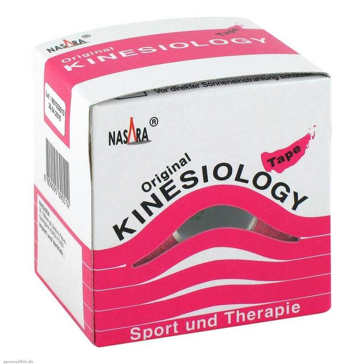 Nasara Kinesio Tape 5 cm x 5 m pink inkl.Spenderbox, 1 St