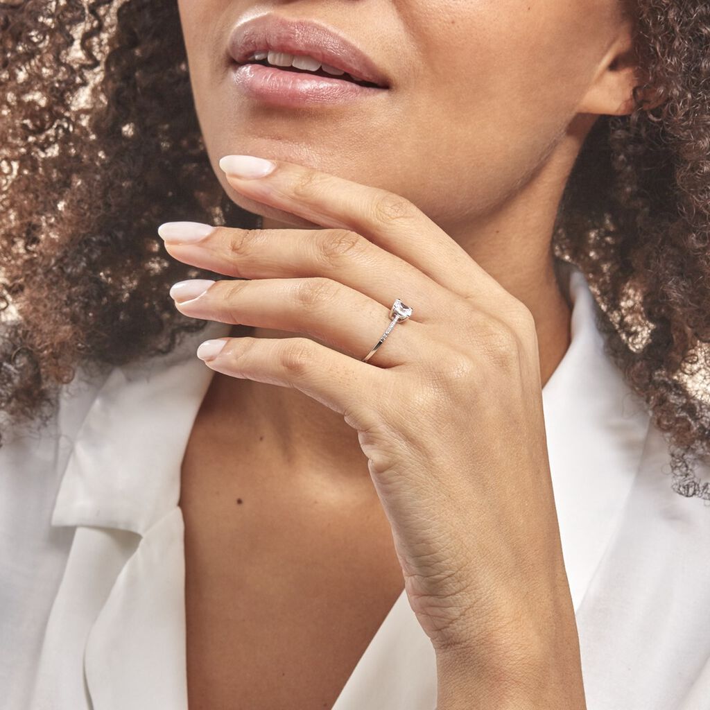 Bague Beline Or Blanc Oxyde De Zirconium