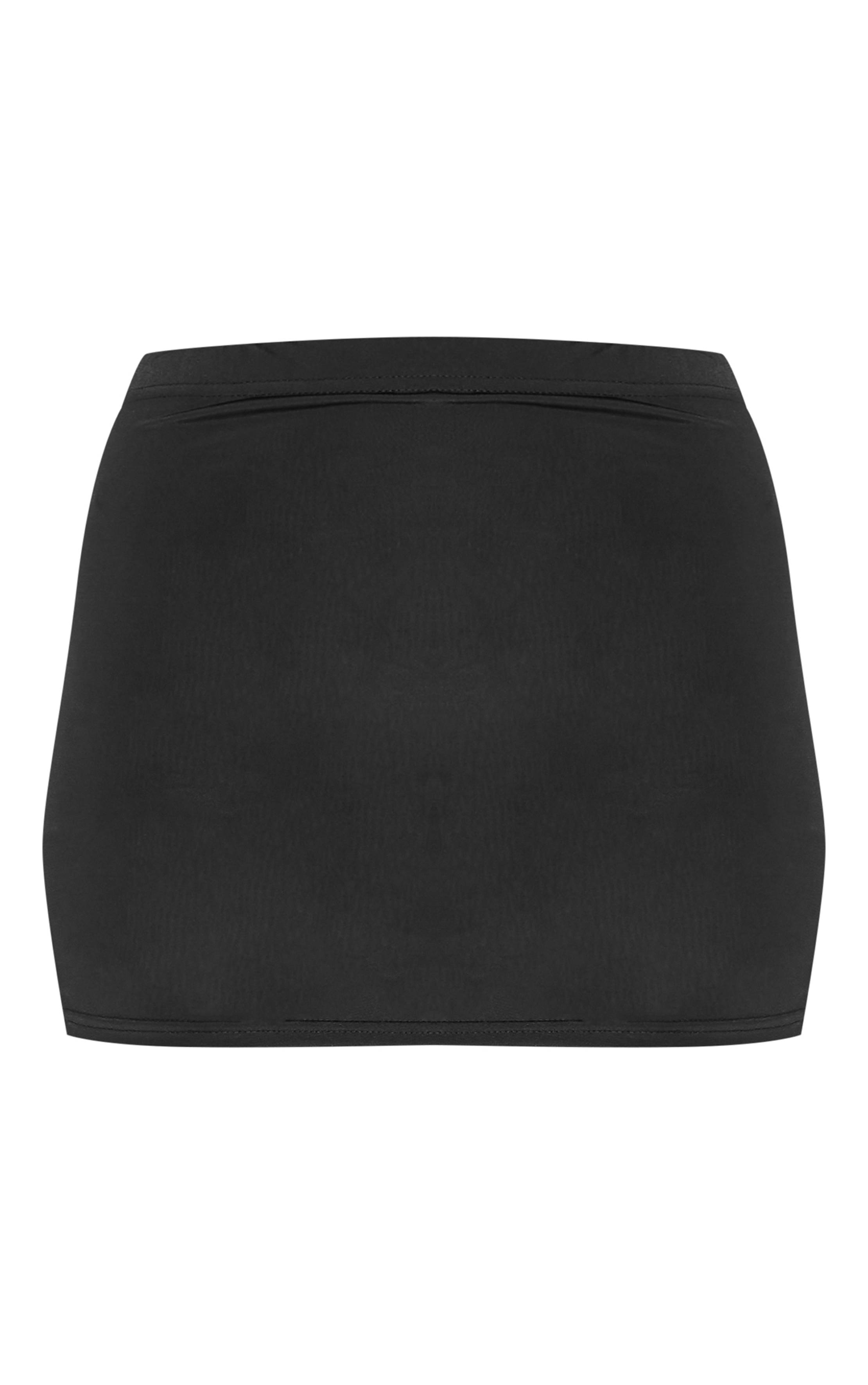 Noir Jupe-short Mini Taille Basse Slinky Basique