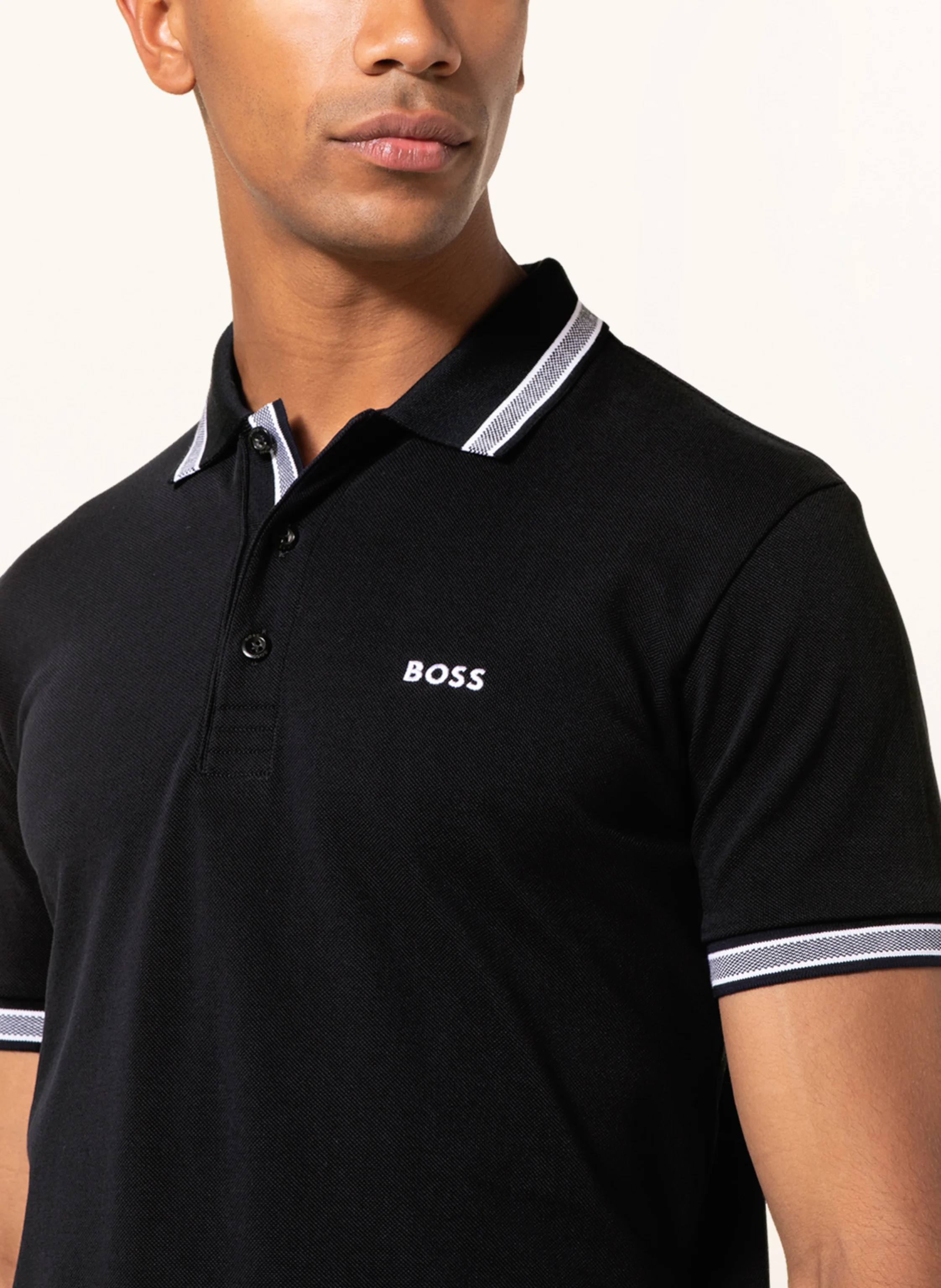 BOSS Piqué-Poloshirt PADDY CURVED Regular Fit