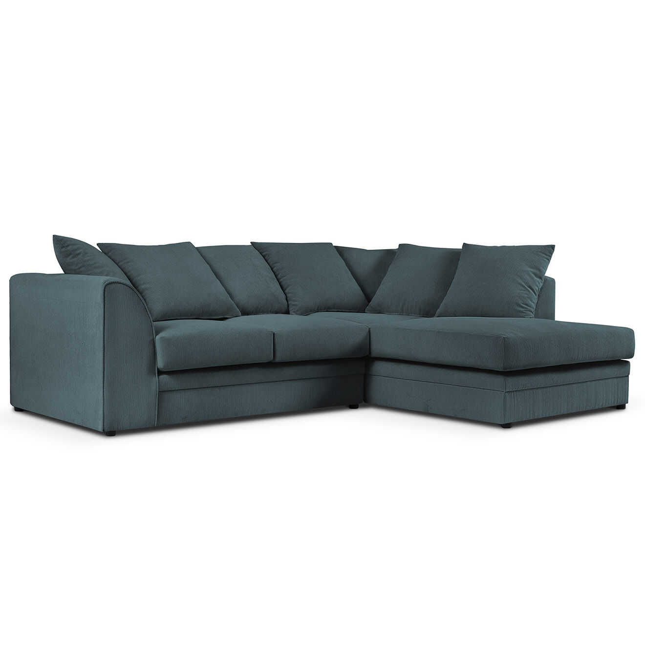 Mazzini Sofas Canapé d'angle droit Quince 4 Places bleu - 221x171x80 cm