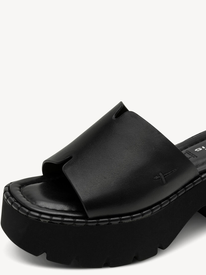 Leren Slipper - zwart
