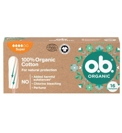 Ob Organic cotton tampons super (16 stuks)