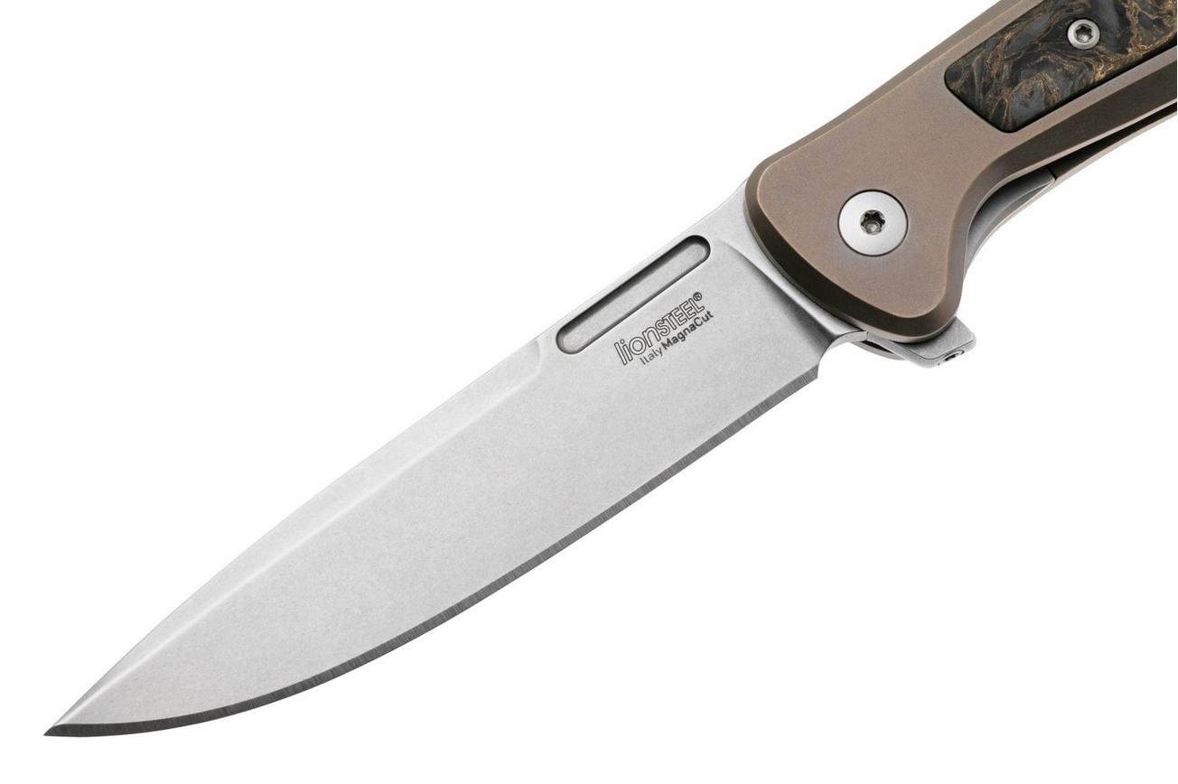 LionSteel Skinny Solid SK01 BR Bronze Titanium, Gold Dark Matter Carbonfiber inlay zakmes, Molletta design
