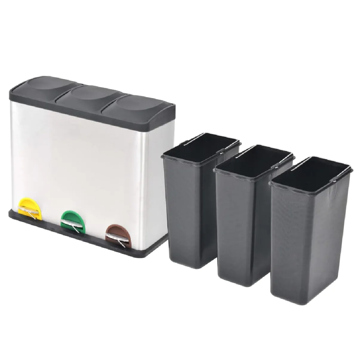 vidaXL Poubelle à ordures - 54 L