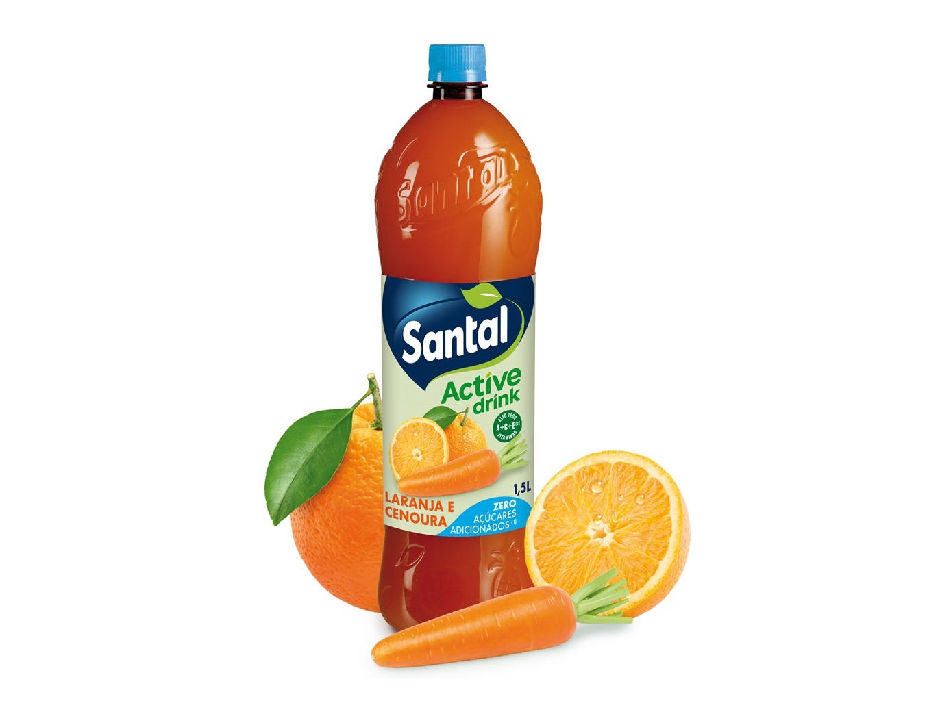 ACTIVE SANTAL DRINK LARANJA E CENOURA MENOS 30% AÇUCAR 1.5L