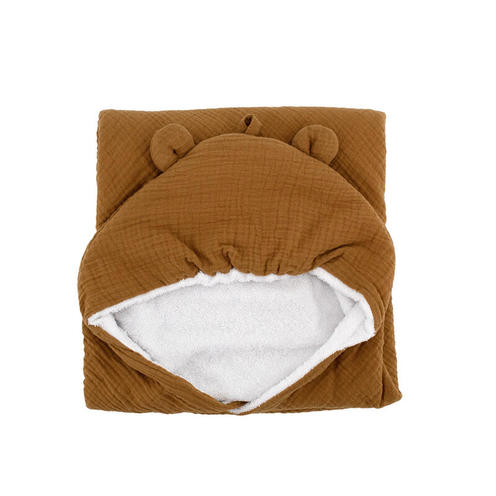 Sortie de bain caramel 75x75 cm Boubou - DOMIVA