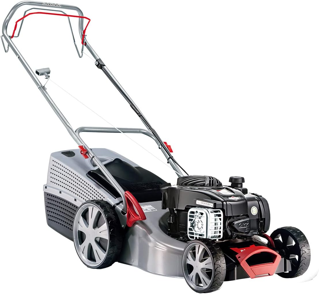 AL-KO Benzin-Rasenmäher Classic 4.62 SP-B Plus, 2.0 kW Motorleistung, 46 cm Schnittbreite, zentrale Schnitthöhenverstellung, 1-Gang Radantrieb, für Rasenflächen bis 1400 m²