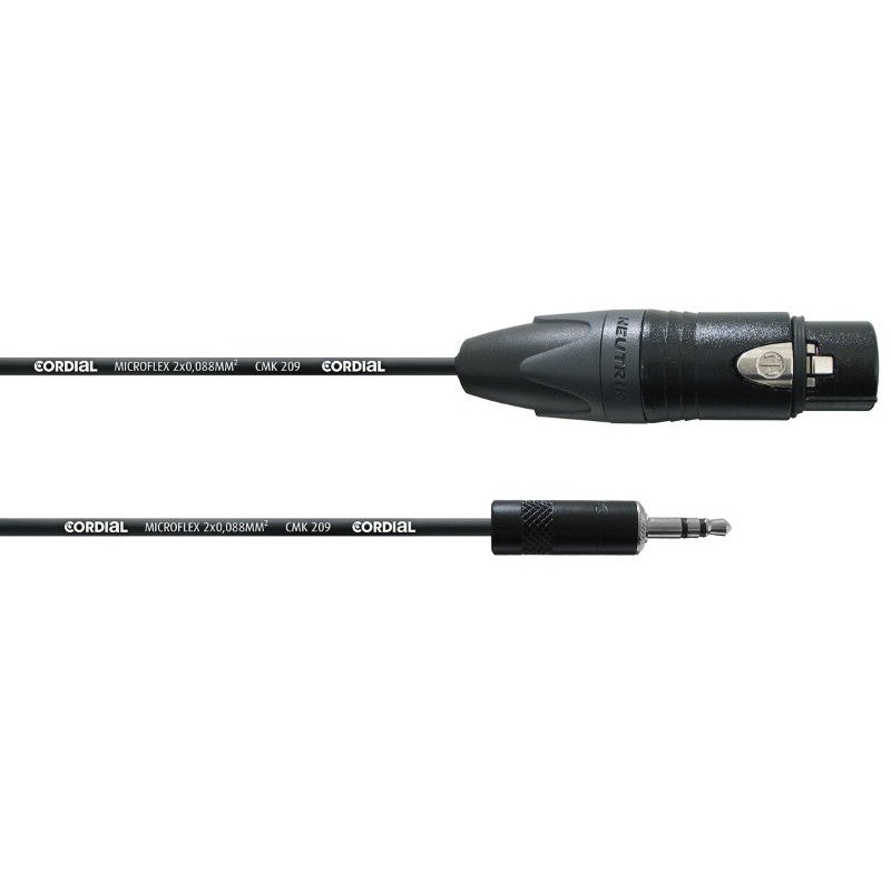 Cordial CPM 1.5 FW-UNB Peak kabel XLR (f) - 3.5 mm jack (m)