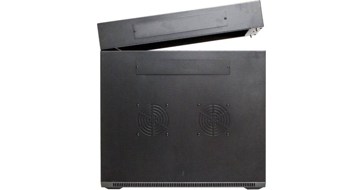 DSI9U wandkast (kantelbaar) met glazen deur- DS6609-DOUBLE server rack  (Zwart, 600 x 600 x 500mm)